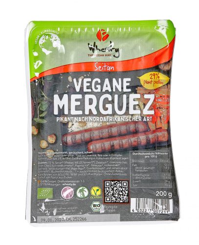 Topas Wheaty BIO vegán rudacskák Merguez 200g