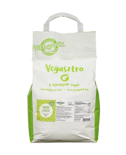 Organic red lentils 5000g GASTRO