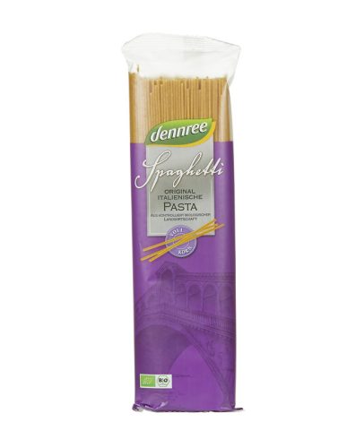 dennree Organic whole grain durum wheat spaghetti 500g