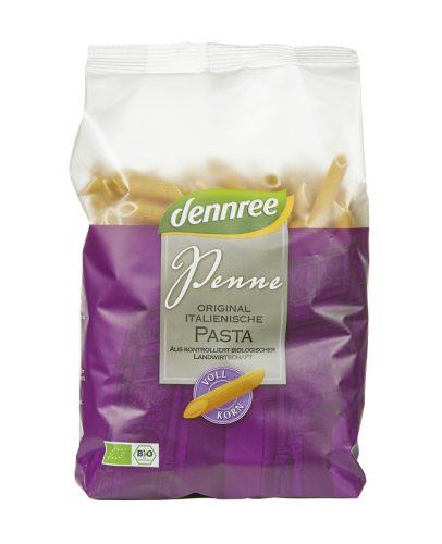 dennree BIO teljes kiőrlésű durum penne tészta  500g