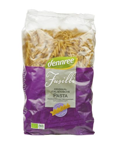 dennree organic wholemeal durum wheat fusilli 500g