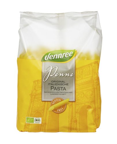 dennree BIO gluténmentes kukorica-rizs penne tészta 500g