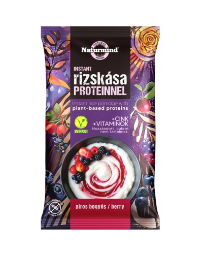 Naturmind gf. instant rice porridge red berries with protein 44g