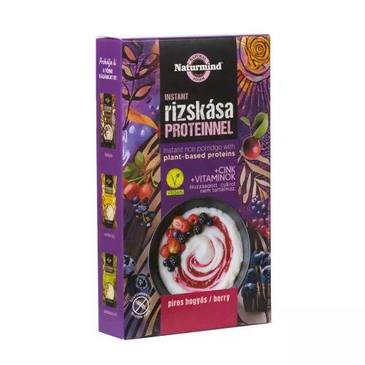 Naturmind gf. instant rice porridge berry, blueberry with protein 200g