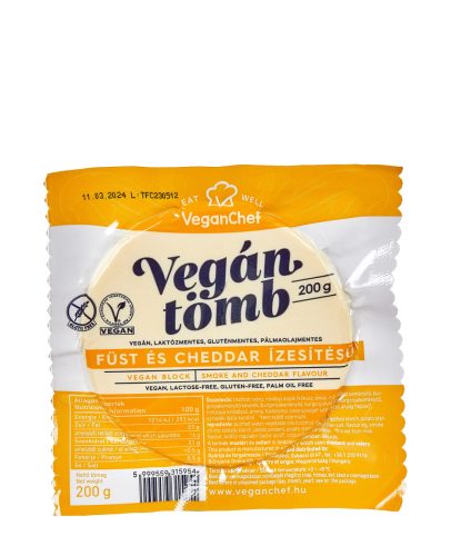 Veganchef vegan block smoke and cheddar flavour 200g