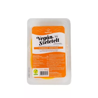 VeganChef vegán szeletelt cheddar ízesítésű 100g 