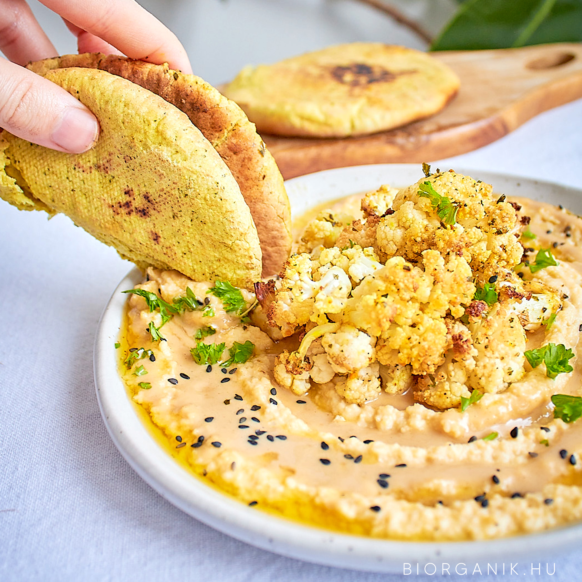 Currys karfiol hummusszal